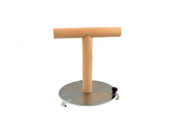 Madár állvány mérlegekre, 130 mm átmérőjű fém talppal, két tartóval