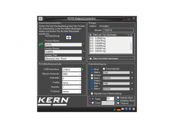 KERN Balance Connection program KERN mérlegekhez - Win, Exc