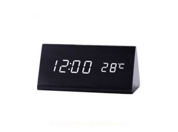 BCFEKF-SA020 Digitális fekete fa asztali óra