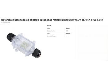 2 utas fedeles átlátszó kötődoboz reflektrokhoz 250/450