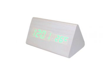 BCFEHZ-SA020 Digitális fehér fa asztali óra