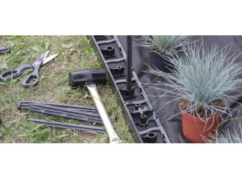 GardenRAND 45 elválasztó kerti szegély fekete szett