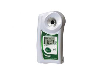 ATAGO PAL-3 digitális refraktométer Brix érték (0,0-93％, 0,1%, 10-100°C között) mérésére, 100 mérés rögzítése, NFC adatátvitel