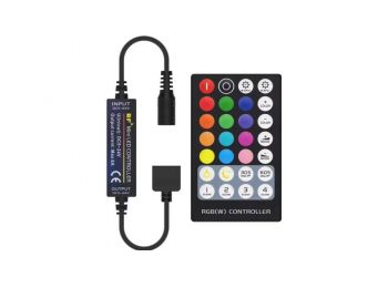Mini RGB LED vezérlő rádiófrekvenciás, DC5-24V, maximum