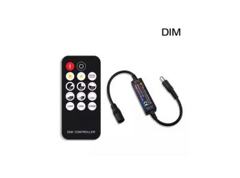 Mini dimmer LED vezérlő rádiófrekvenciás, DC5-24V, maxi
