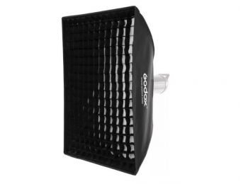 Godox softbox 60x60 cm méhsejtráccsal aluminium szorító 