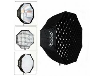 Godox softbox 95 cm, ernyős csatlakozással és méhsejtrá