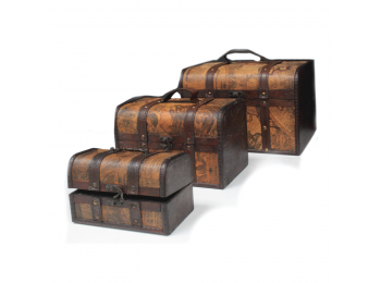 Kofferok 3-mas szett - Régi Térkép