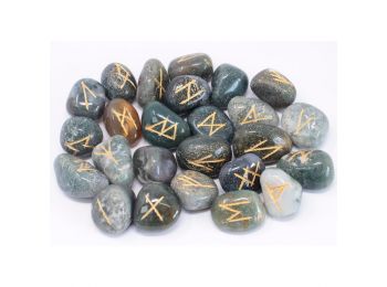 Indiai Rúna Kövek Tasakban - Moha Achát