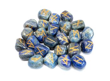 Indiai Rúna Kövek Tasakban - Lapis Lazuli