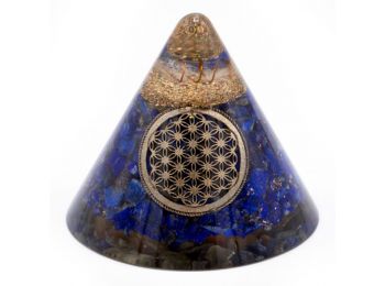 Orgonit Kúp - Lapis Lazuli és Kvarc - Az Élet Virága  - 