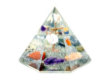 Orgonit 7 oldalú Piramis - A Tudás Fája - 90 mm