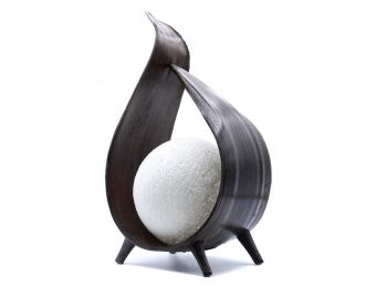 Természetes Kókusz Lámpa- Barna Hurok és Hullám