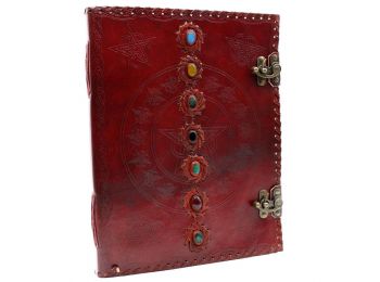 Nagy Bőrkötésű Notesz - 7 Chakra  (25x32.5 cm) 200 oldal