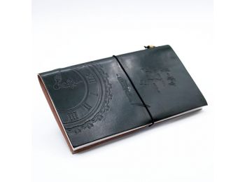 Kézműves Bőrkötésű Notesz  - Saját Történet - Zöld