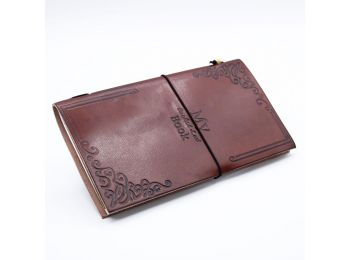 Kézműves Bőrkötésű Notesz  - Az Én Könyvem - Barna (