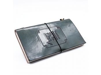 Kézműves Bőrkötésű Notesz  - Fontos jegyzetek - Szürk