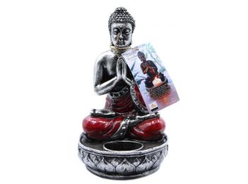 Buddha Gyertyatartó - Piros - Közepes