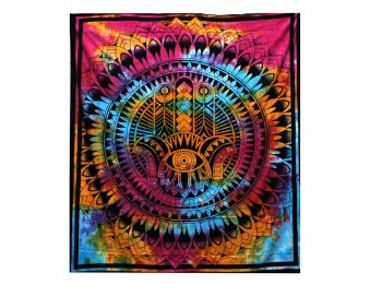 Kettős Pamut Ágytakaró / Falidísz - Hamsa