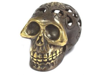 Vintage Bronz Koponya - Nagy