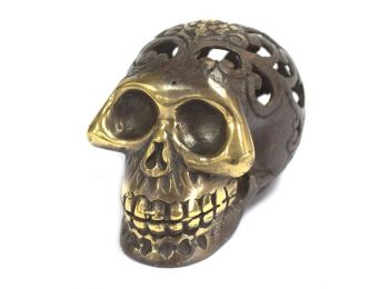 Vintage Bronz Koponya - Közepes