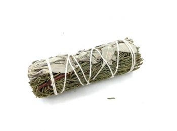 Csomagolt Füstölő Köteg- Fehér Zsálya és Boróka 10cm