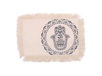 Hamsa Mandala Párnahuzat - 30x50cm - zöld