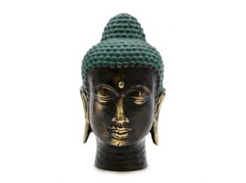 Kicsi Antik Bronz Buddha Fej