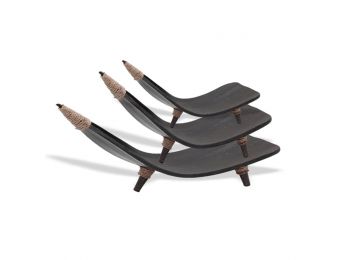 Gyümölcstál Együttes Kókuszlevélből - Csokoládébarn