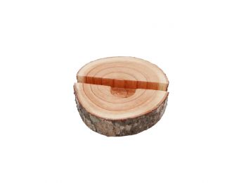 Kicsi Fa Telefontartó Állvány (teljes kivágás) - Natúr