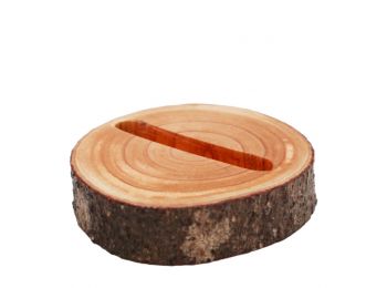 Kicsi Fa Telefontartó Állvány (belső kivágás) - Natúr