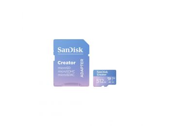 SanDisk Creator MicroSDXC memóriakártya 512GB, 190/1380 MB