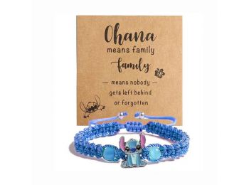 Ohana Stitch állítható karkötő kártyával