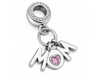 Pandora stílusú MOM szív charm medál anyáknak