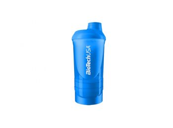 Wave+ Shaker 600 ml (+ 200 ml +150 ml) kék BioTechUSA