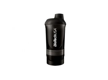 Wave+ Shaker 600 ml (+ 200 ml +150 ml) fekete-füst BioTechU