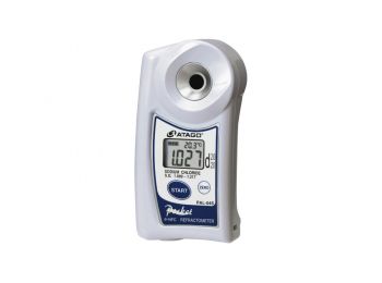 ATAGO PAL-04S digitális refraktométer sós víz fajsúly (S.G. 1,000 - 1,217, 0,001) mérésére, 100 mérés rögzítése, NFC adatátvitel