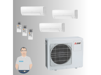 Mitsubishi HA Multi 5,0 kW+2*MSZ-HR25VF+MSZ-HR35VF szett