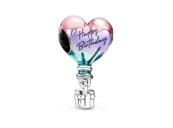 Pandora kompatibilis Happy Birthday szív léggömb charm