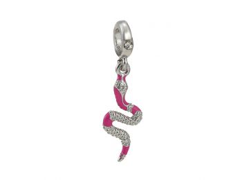 Pandora kompatibilis rózsaszín kígyó charm