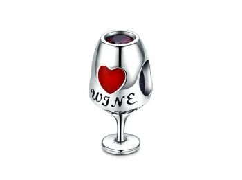 Pandora kompatibilis I Love Wine borospohár charm