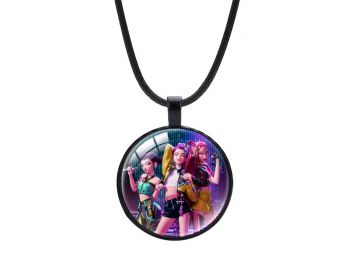 KPop Demon Hunters stílusú nyaklánc – 3 lány üveg med
