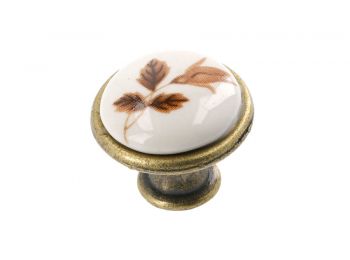 J4 barna virág porcelán fogantyú