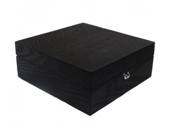 GC02-SP-06Z Fekete fa óratartó doboz 6 db órához