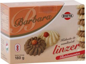 Barbara gluténmentes kakaós-Vaníliás linzer 150g
