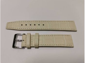 SZ2172 20mm bézs színű valódi  bőrszíj