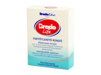 Bradolife fertőtlenítő kendő 5db