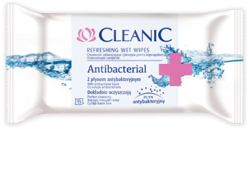 Cleanic törlőkendő antibacterial 15db