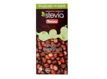 Torras stevia 03. étcsokoládé mogyorós 125g