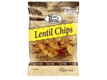 Eat real lencse chips chili-citrom 40g